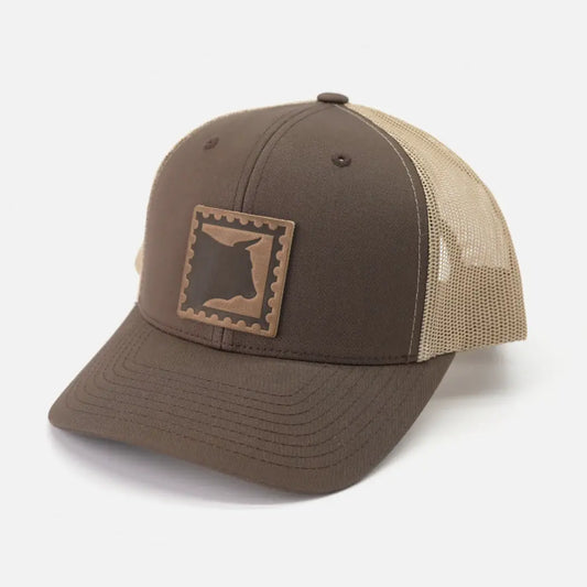 Free Leather Stamp Trucker Hat
